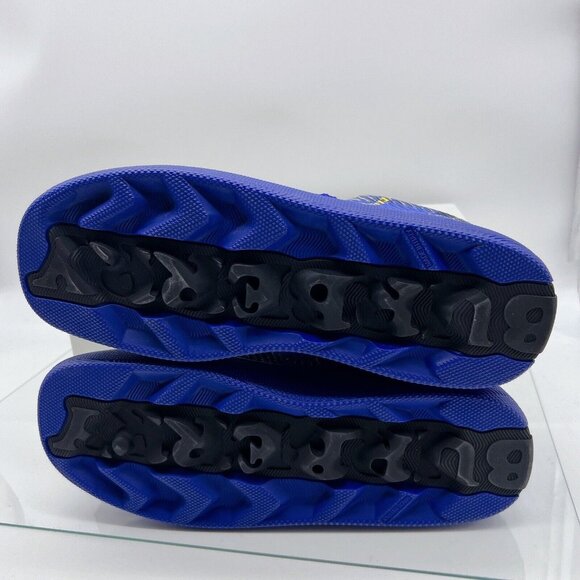 Burberry Box Knit Low Up Men’s Sneakers Blue Check Lace Up EU 45 US 12 - Picture 10 of 12